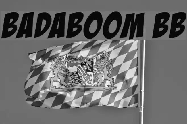 BadaBoom BB Font examples