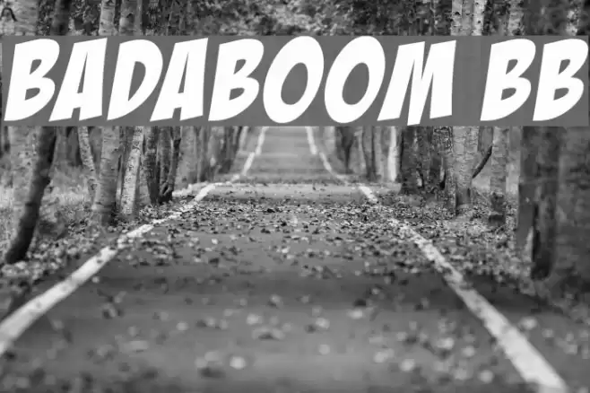 BadaBoom BB Font examples