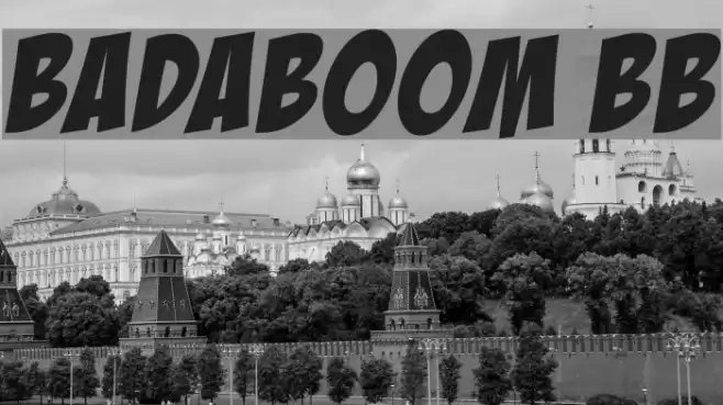 BadaBoom BB Font examples