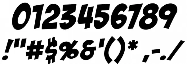 BadaBoomBB Font OTHER CHARS