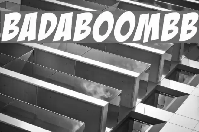 BadaBoomBB Font examples