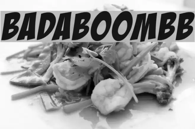 BadaBoomBB Font examples