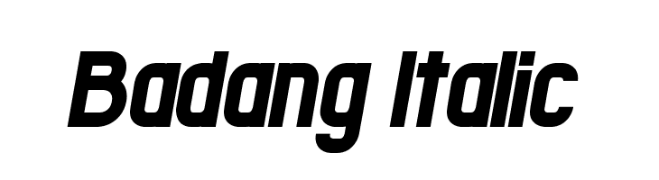 Badang Italic  नि: शुल्क फ़ॉन्ट्स डाउनलोड