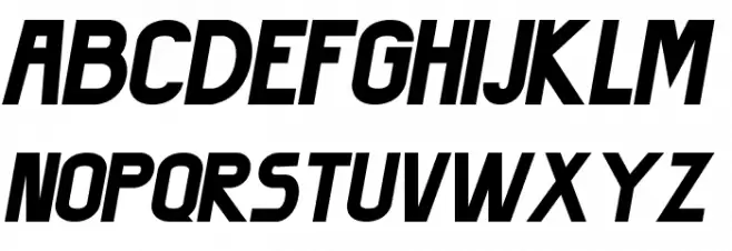 Badang Italic フォント 大文字