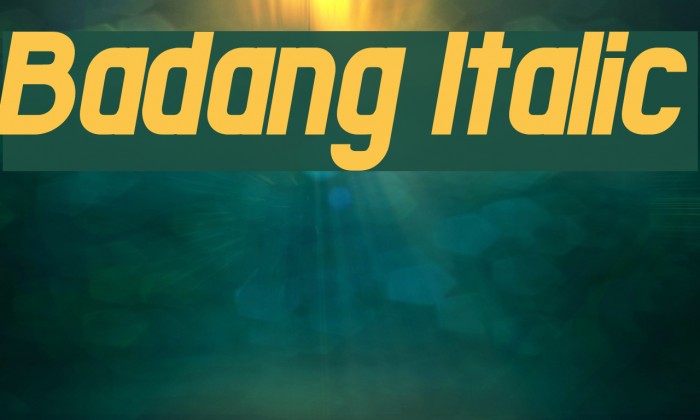 Badang Italic Font examples
