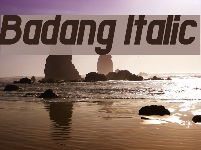 Badang Italic Font examples