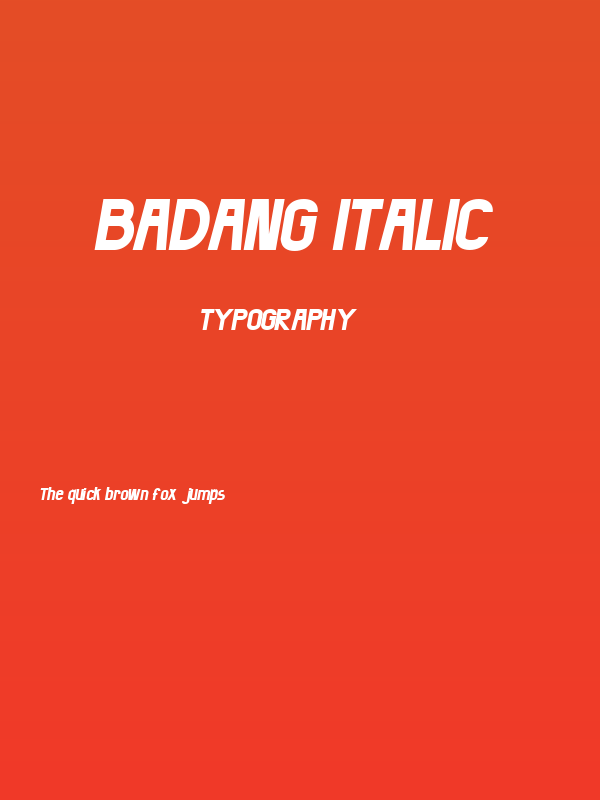 Badang Italic Poster