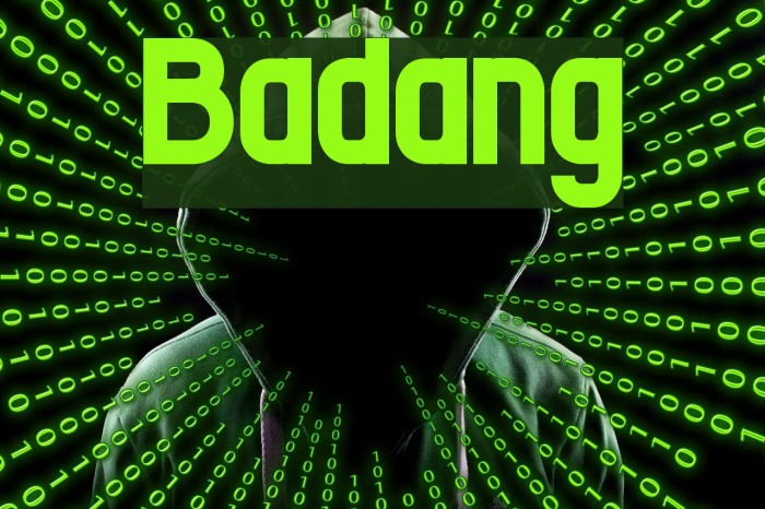 Badang Font examples