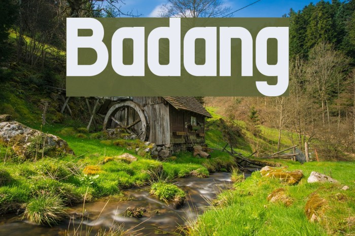Badang Font examples