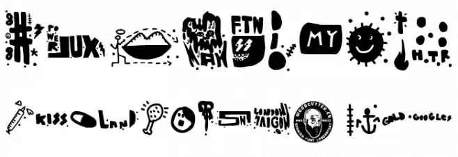 Badass Draws Font OTHER CHARS