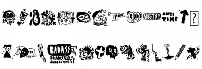Badass Draws Fonte MAIÚSCULAS