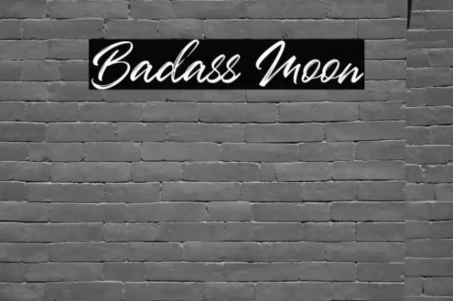 Badass Moon Font examples
