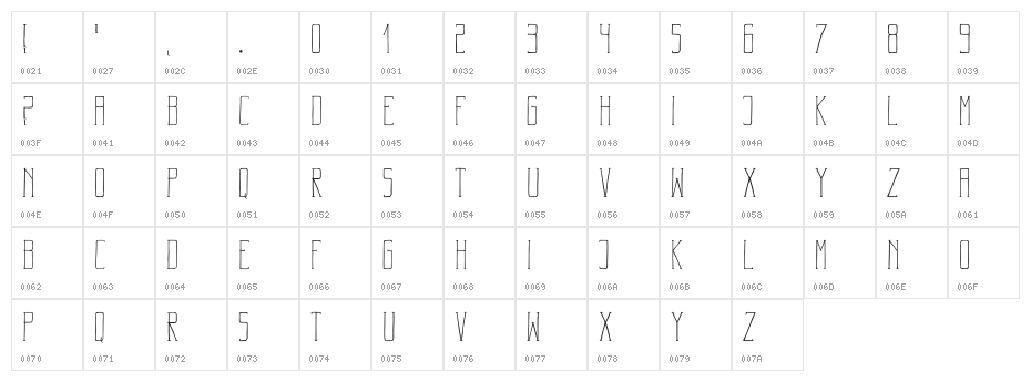 BadassTypography-Regular Character Map