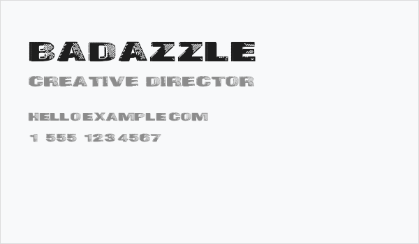 Badazzle Business Card