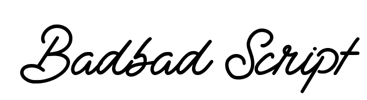 Badbad Script  les polices de caractères gratuit tlcharger