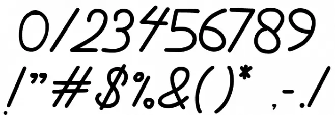 Badbad Script Font OTHER CHARS