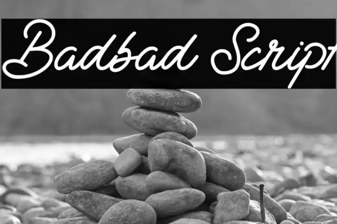 Badbad Script Font examples