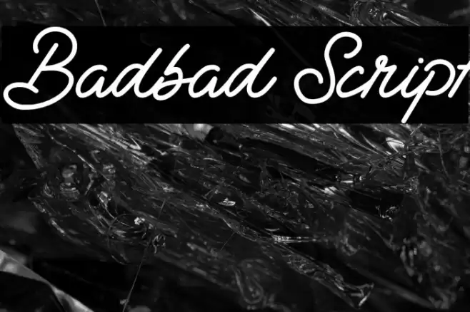 Badbad Script Font examples