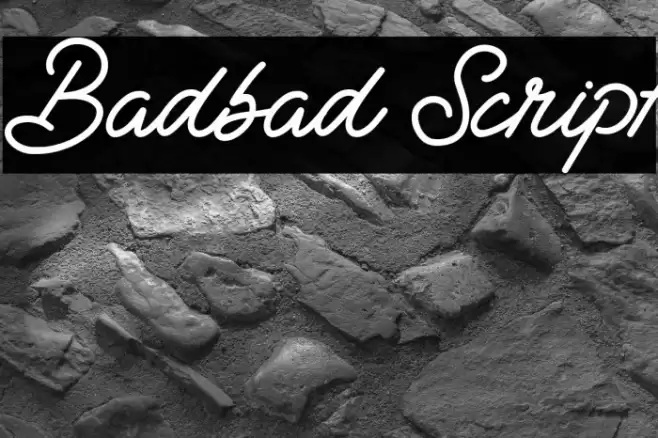 Badbad Script Font examples