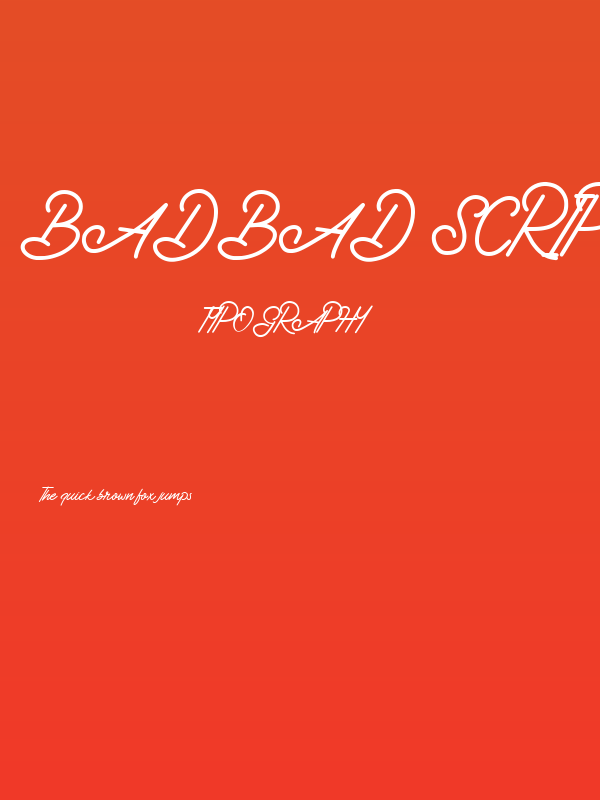 Badbad Script Poster