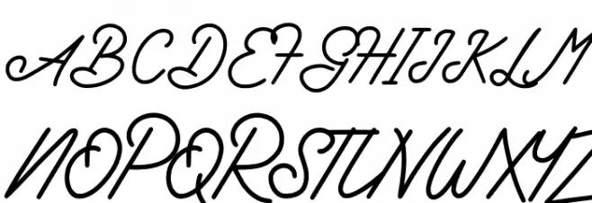 Badbad-Script フォント 大文字
