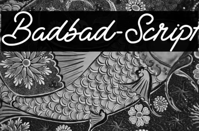 Badbad-Script Font examples