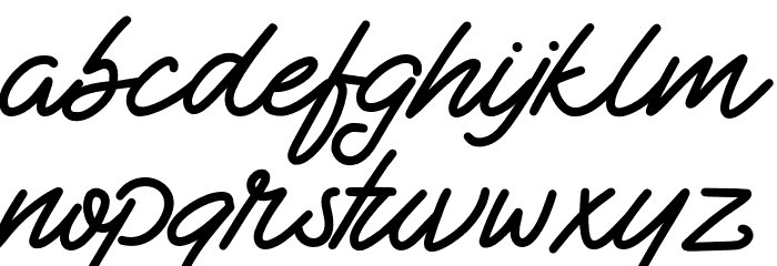 Badbad-Script Font LOWERCASE