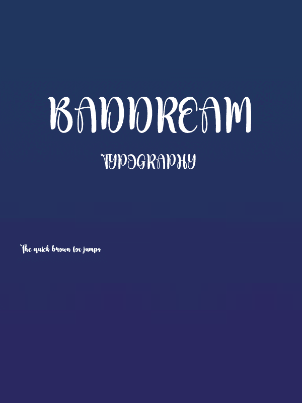 Baddream Poster