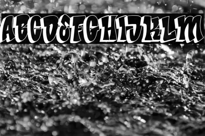 Bade Hoper shadow Font examples