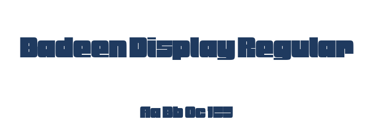 Badeen Display Regular Font Preview