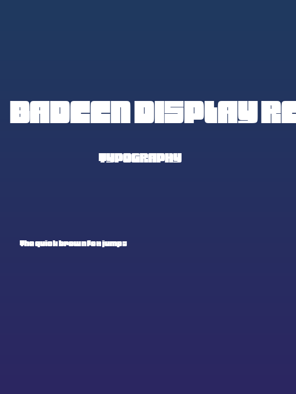 Badeen Display Regular Poster