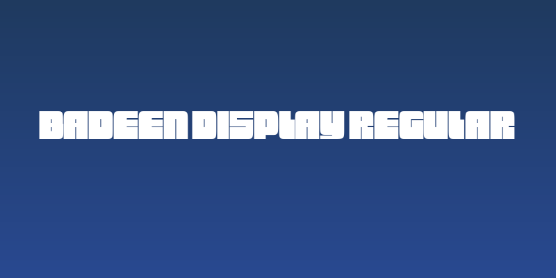 Badeen Display Regular Social Header