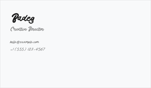 Badeg Business Card