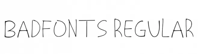 Badfonts Regular  Frei Schriftart Herunterladen