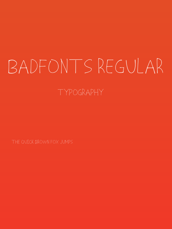 Badfonts Regular Poster