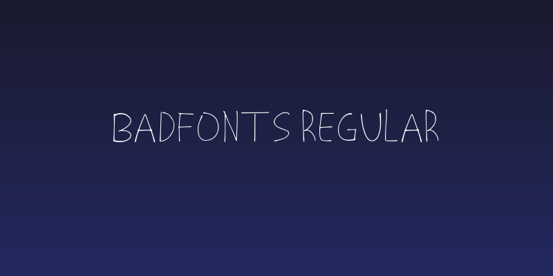 Badfonts Regular Social Header
