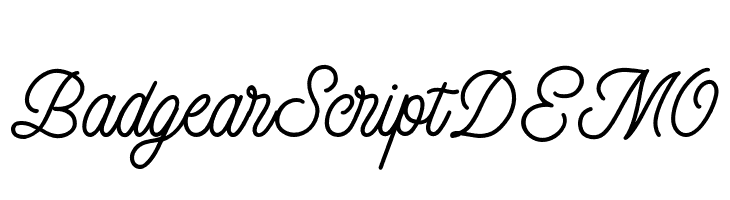 BadgearScriptDEMO  Frei Schriftart Herunterladen