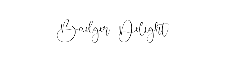 Badger Delight  Frei Schriftart Herunterladen