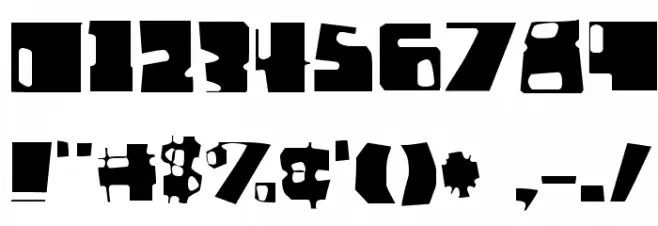 Badger Fatboy CTBT フォント その他の文字