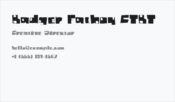 Badger Fatboy CTBT Business Card