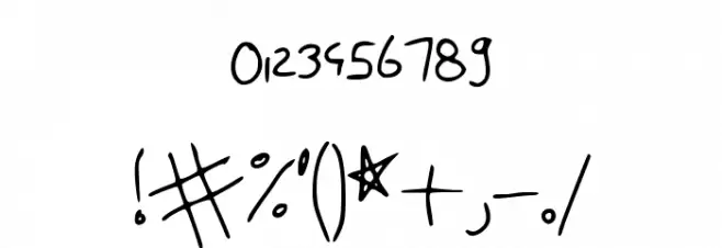 Badhandwriting Font OTHER CHARS