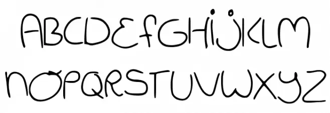 Badhandwriting フォント 大文字