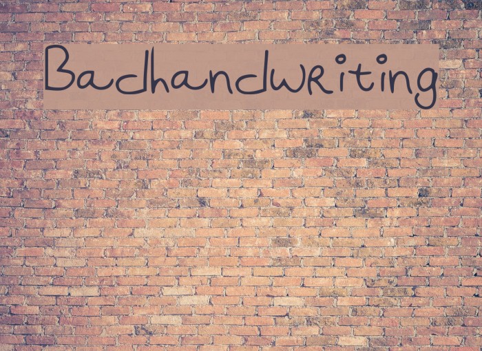 Badhandwriting Example 1