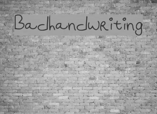 Badhandwriting Font examples