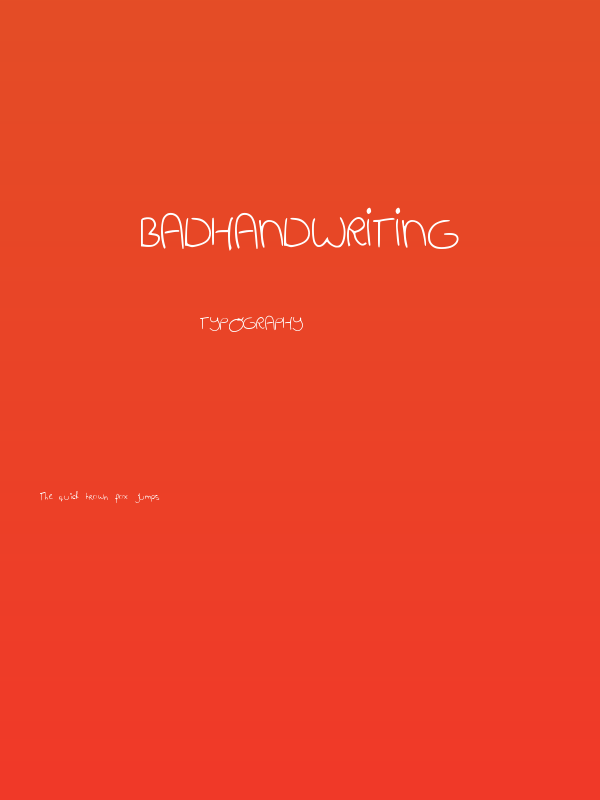 Badhandwriting Poster