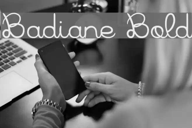 Badiane Bold Font examples