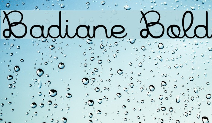 Badiane Bold Font examples