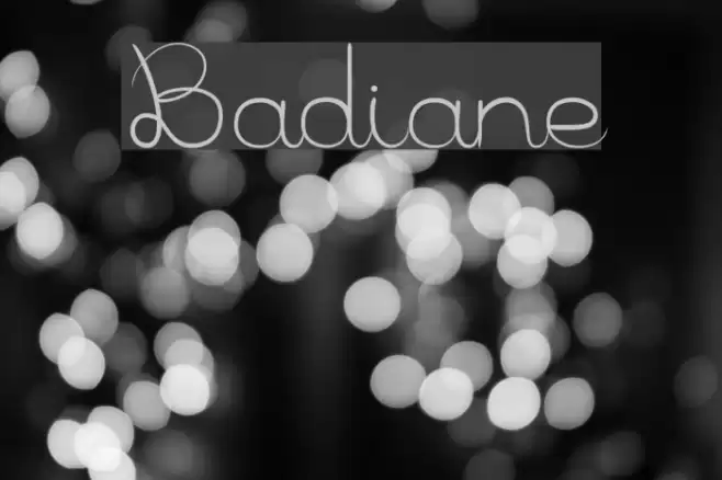 Badiane Font examples