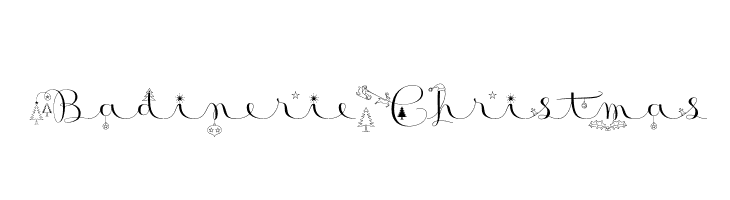Badinerie Christmas  Frei Schriftart Herunterladen