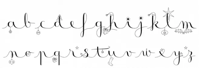 Badinerie Christmas Fuentes MINÚSCULAS
